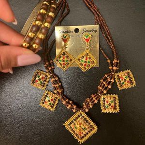 Golden Indian Jewelry Set
